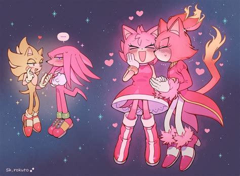 sonic the hedgehog, amy rose, blaze the cat, knuckles the echidna ...