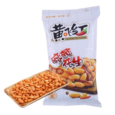 黄飞红麻辣花生 Huang Fei Hong Numb and Spicy Szechuan Peanuts - 110g x 2 ...
