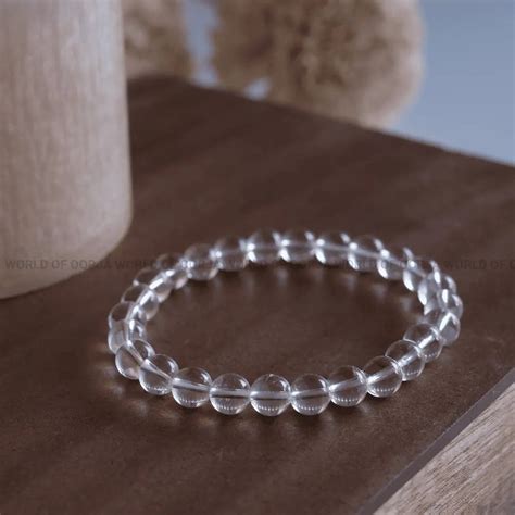 100% Natural Clear Quartz Bracelet (Sphatik) – Healing & Clarity ...