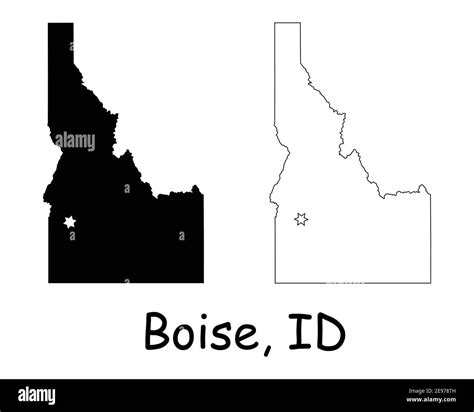 Map of boise city Black and White Stock Photos & Images - Alamy