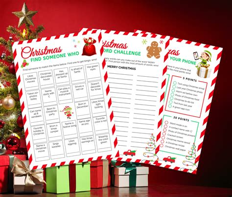 Christmas Games Bundle, Printable Christmas Games for Adults, Christmas ...