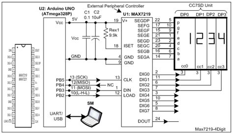 MAX7219 Arduino 7-Segment 4 Digit 的图像结果