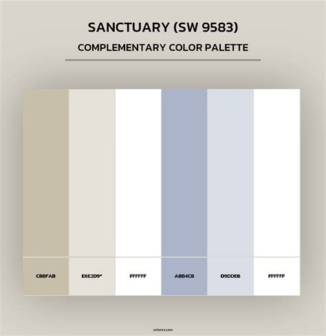 Sherwin Williams Sanctuary (SW 9583) Paint coordinating colors and ...