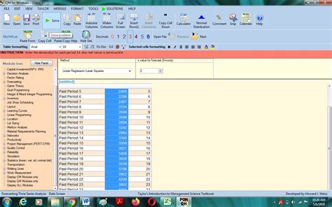 Simple Linear Regression Using POM-QM 的图像结果