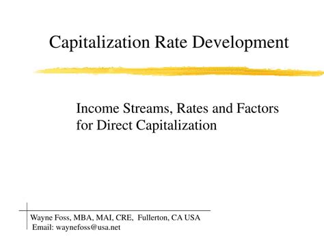 Image result for Direct Capitalization Rate Formula