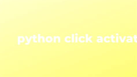 Python Click Function 的图像结果