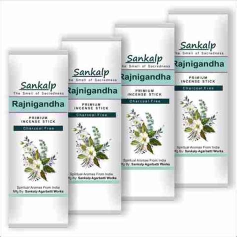 Sankalp Rajnigandha Incense Sticks - Agarbatti | Pack of 4 x 100gm | 4 ...
