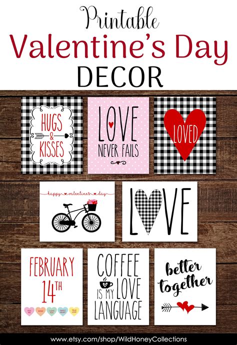 Valentines Day Printable Decorations - Printable Sight Words List