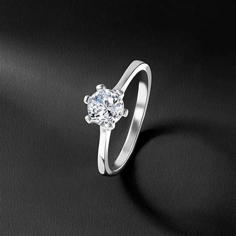 Buy Peora Round Solitaire Cubic Zirconia 925 Sterling Silver Ring Online
