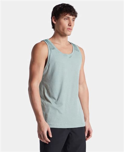 Buy Lightweight Microfiber Solid Tank Top with Breathable Mesh ...