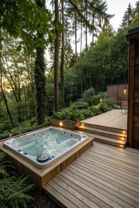 Unique Deck Hot Tub Ideas to Enhance Your Backyard - Light and Layer