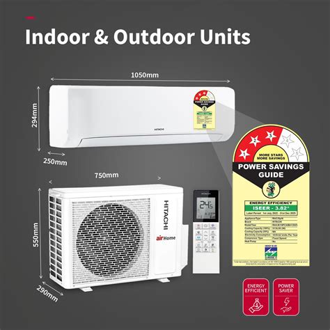 Hitachi RAS.B318PCAIBA1 1.5 Ton 3 Star Split AC (Senpai Series, Fixed