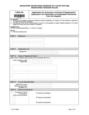 Application for Extension of Period of Registration/ Application for ...