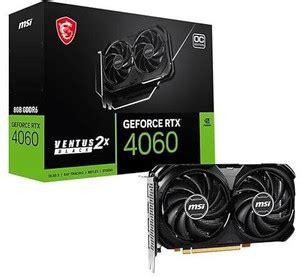 MSI GeForce RTX 4060 Ti VENTUS 2X BLACK 8G OC GDDR6 8 GB NVIDIA Chipset ...