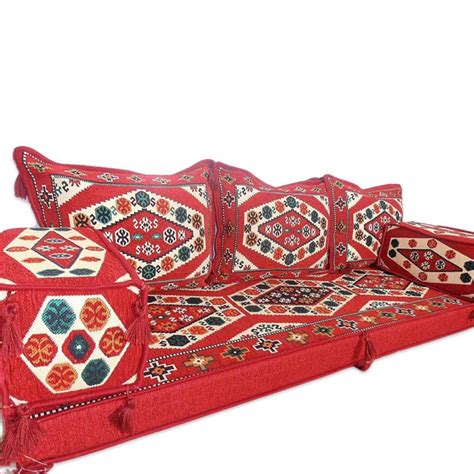 Arabic majlis floor sofa set | Bohemian floor cushions | Guest sofa bed