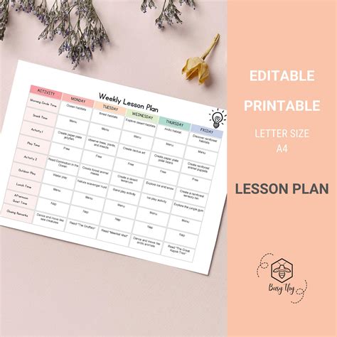 Image result for Weekly Lesson Plan Book Template