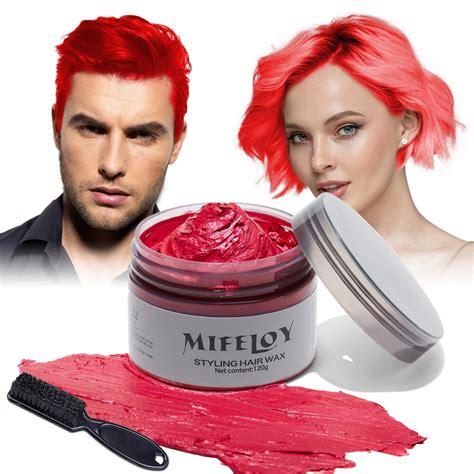 Amazon.com : Mifeloy Temporary Red Hair Spray Color Wax with Dye Brush ...