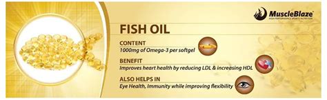 MuscleBlaze Omega 3 Fish Oil 1000 mg (180mg EPA and 120mg DHA) - 90 ...