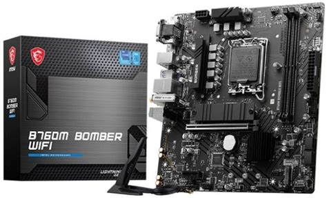 MSI B760M BOMBER WIFI LGA 1700Socket Micro-ATX Intel B760 Chipset DDR5 ...