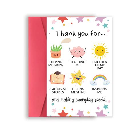 Thank You Cards For Teachers From Students