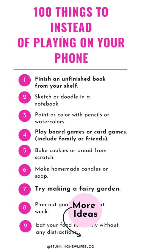 100 Things To Do Instead Of Playing On Phone (Introvert Friendly ...