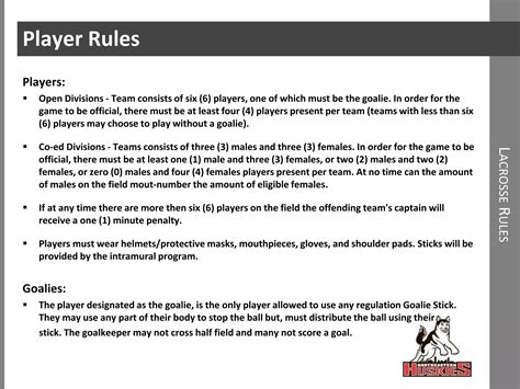 Lacrosse Rules | PPT