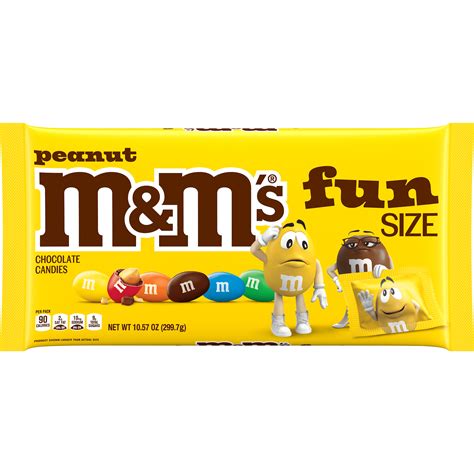 Diet info for M&M's Fun Size Peanut Milk Chocolate Candy - 10.57 oz Bag ...