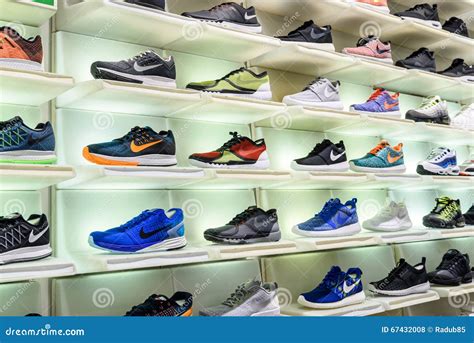 Nike Running Shoes for Sale in Nike Shoe Store Display Editorial Stock ...
