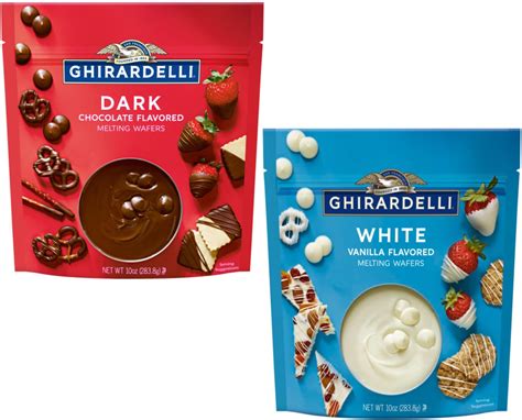 Amazon.com : Ghirardelli Melting Wafers Dark Chocolate and White - 10 ...