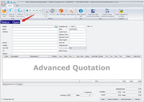 Image result for AutoCount Advanced Quotation
