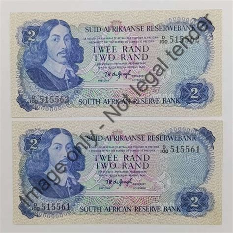 TW de Jongh - TW de Jongh 2nd issue R2 notes pair uncirculated with ...