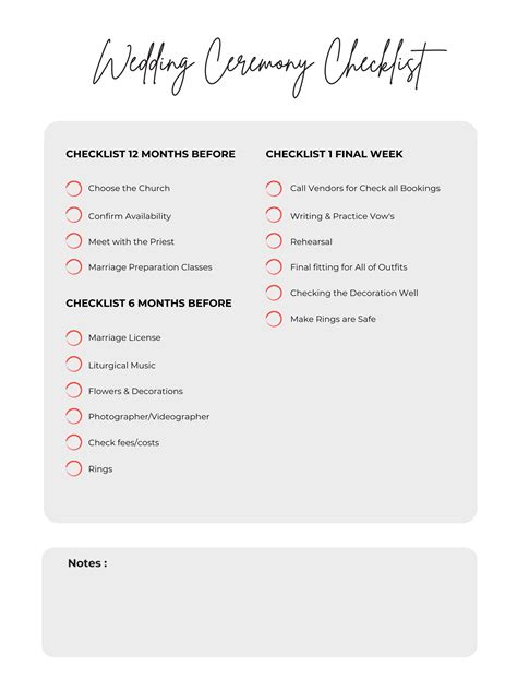 Image result for Wedding Ceremony Checklist