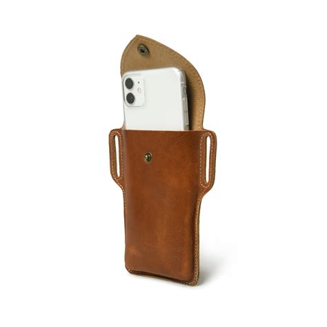 Mobile Holster Case – Tan Brown Leather Belt Pouch for Secure & Stylish ...