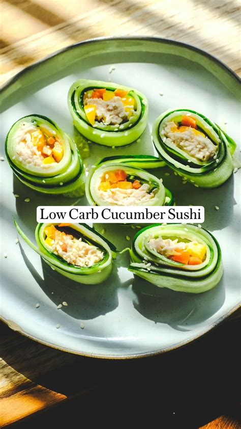 Low carb cucumber sushi – Artofit