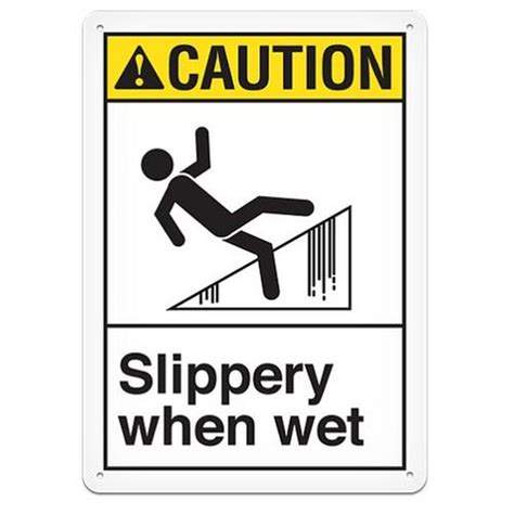 Image result for Caution Slippery Sign