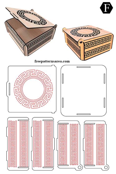 Image result for Laser-Cut Wood Box Patterns Free
