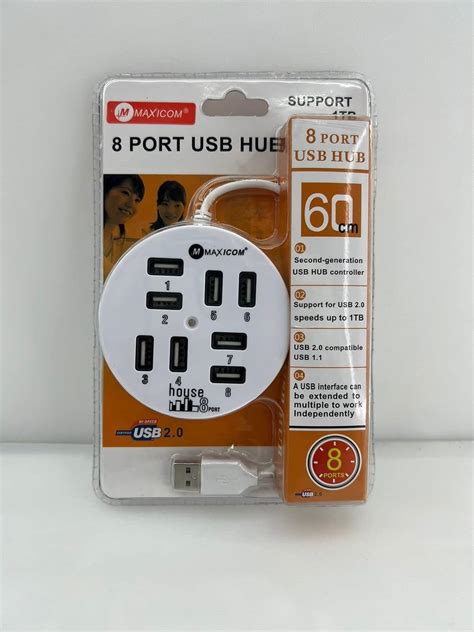 IR FOCUS USB Hub, USB Hub 2.0 for PC, USB Hub for Laptop, Extension 8 ...