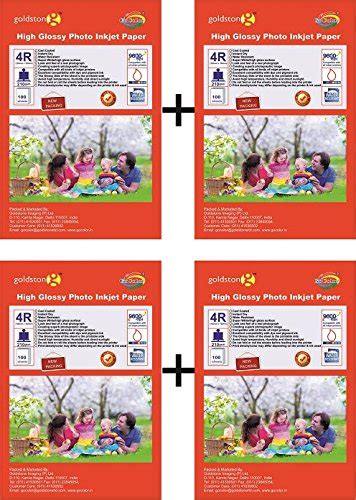 GoColor High Glossy Inkjet Photo Paper 210Gsm 4R (4"x6") Size (400 ...