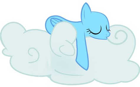 MLP: FiM - Sleeping Pegasus on a Cloud Base by Vomwerth on DeviantArt
