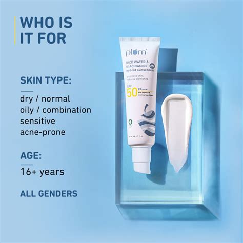 Niacinamide & Rice Water SPF 50 PA+++ Hybrid Sunscreen – Plum