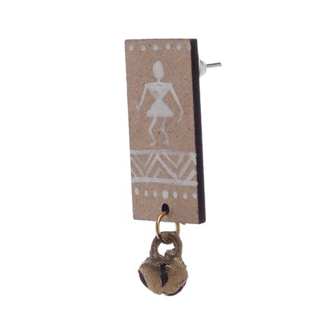 Warli Hand Painted Studs -by gonecase – GoneCase