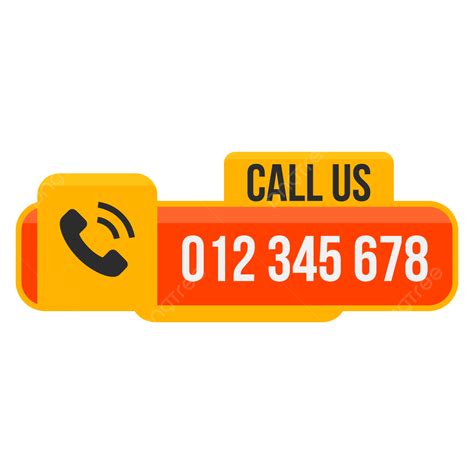 Transparent Background Call Us Now Button Sign With Your Number, Call ...
