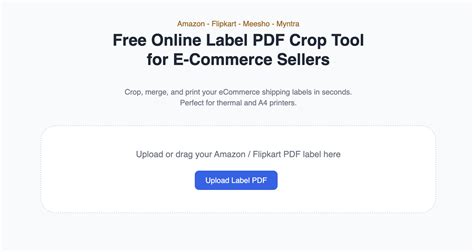 Meesho Label PDF Crop Tool - My Label Crop