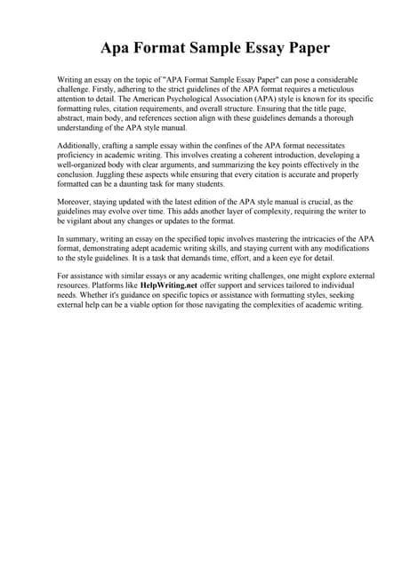 Image result for APA Format Essay Paper