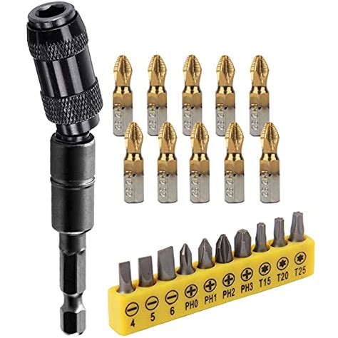 Yakamoz Pivoting Bit Tip Holder Flexible Magnetic Screwdriver Bits ...