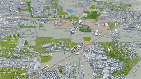 Plano, Texas USA 40km - 3D Model by 3dstudio