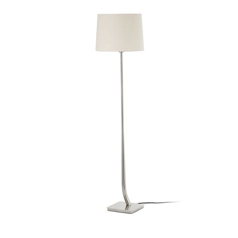 29686-08 REM NICKEL MAT/BEIGE FLOOR LAMP – Landlite Designer Lightings