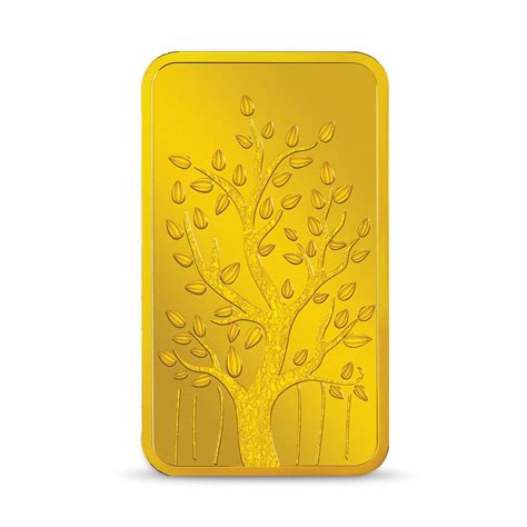 MMTC-PAMP 24k (999.9) Banyan Tree 10 gm Yellow Gold Bar : Amazon.in ...