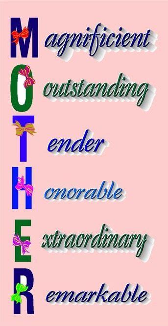 R Words to Describe a Mother