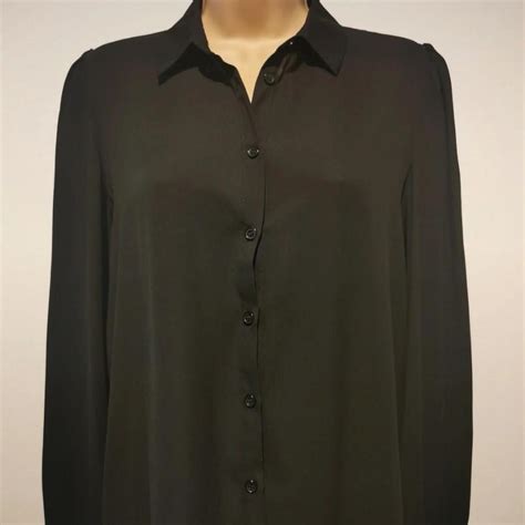 Tu Womens Black Blouse Size 8 Worn once, good... - Depop